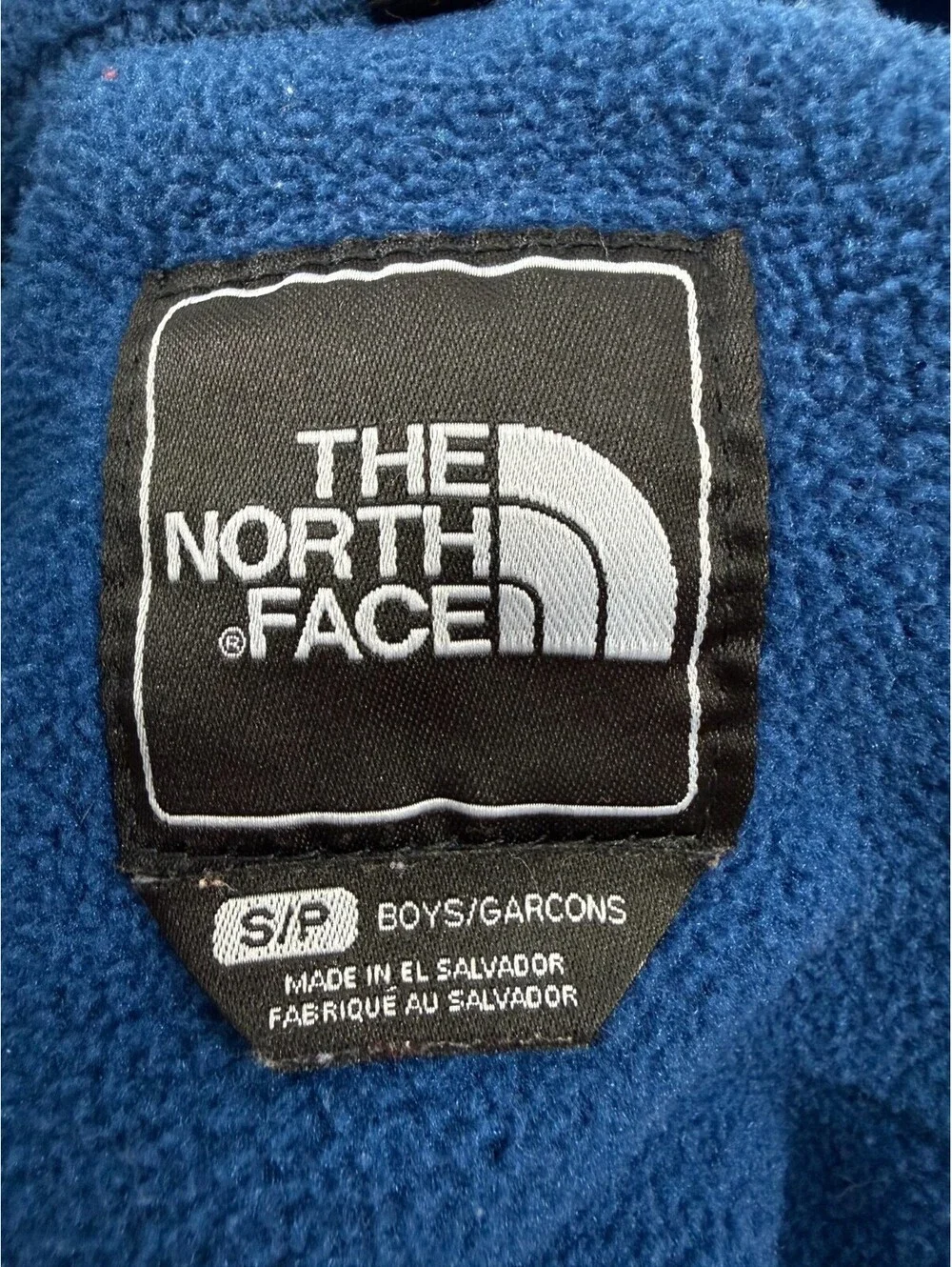 The North Face Polartec Fleece Jacket Youth Boys Small Blue Black Full Zip